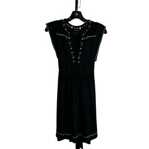 Isabel Marant Black, White, & Red Pleated Dress